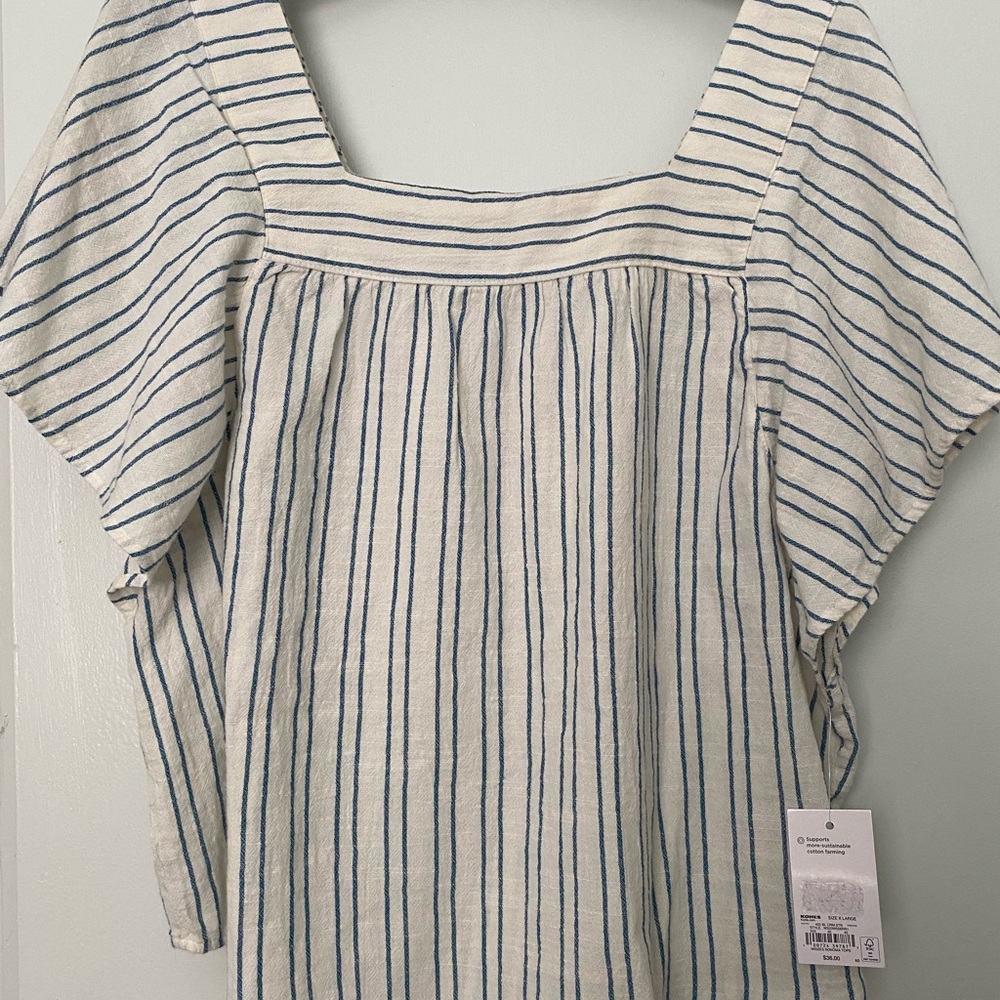 Sonoma, XL, Striped, Square-neck top